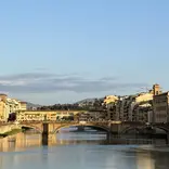Looking out over the river in Florence, Italy.