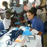 volunteer at work in the health sector of Ghana