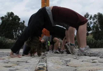 Back bend over the equator