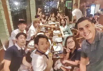 Hanging out with friends