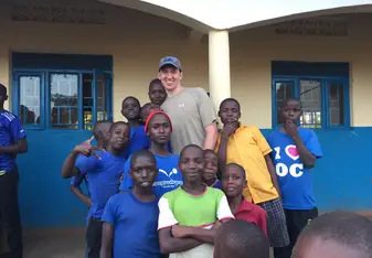 photo with students