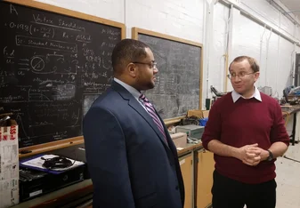 two faculty speaking university manchester 