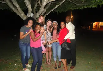 Me and my host family 