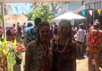The Thai new year was in the month of April during our TESOL Course