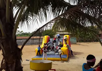 Party at a orphanage