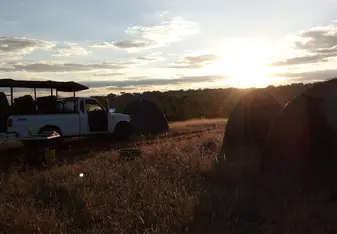 Camping on the grassland