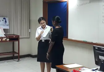 A student presentation