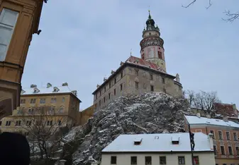 castle on a rocky hill in the Czech Republic