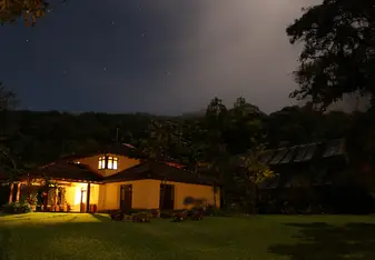 house at ipbio with the beautiful night sky 