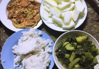 A typical village meal