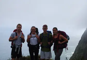 Hiking part of The Hillary Trail