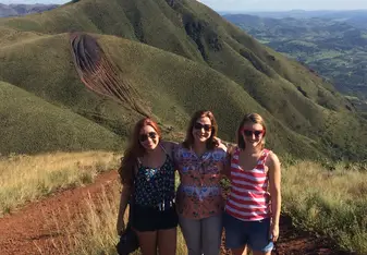 "Top of the World" mountain with host family