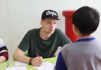 me listening to my student