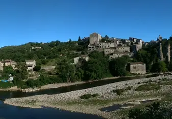 Panorama of Balazuc village