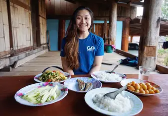My first dinner at my homestay