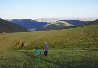 Visiting a Kazakh family