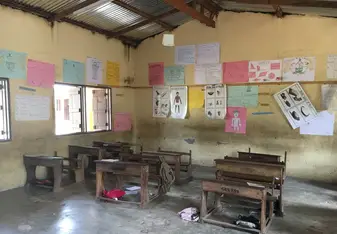 The classroom at the Roman Catholic School