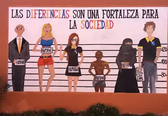Mural at one of our school visits