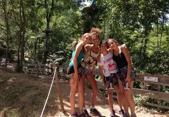 Rope course with my host sister and friends