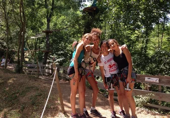 Rope course with my host sister and friends