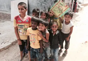 Young School Children in India