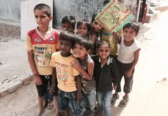 Young School Children in India