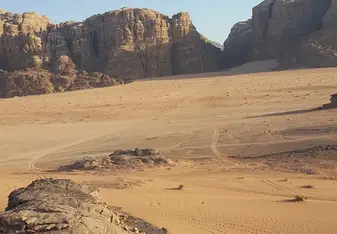The sand and dunes of Wadi Rum