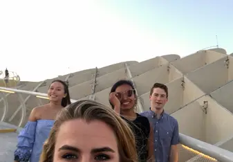 My friends and myself on the rooftop of Las Cetas