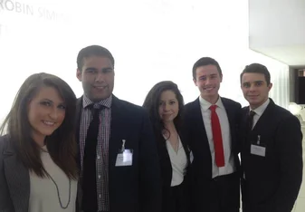 group of finance interns