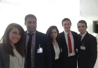 group of finance interns