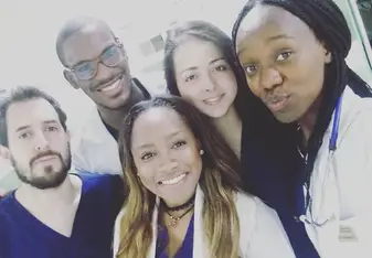 group of medical students