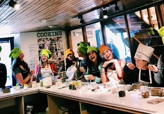 students in cooking class