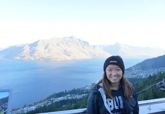 girl in mountains