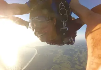 girl skydiving