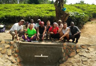 Water well construction in Uganda