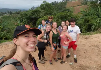 Hiking with our trip leader and tour guide!