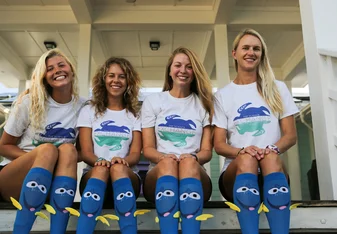 Team Turtle Abaco 2016, featuring Dory socks