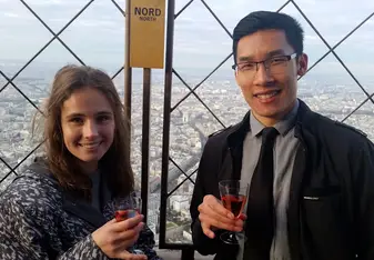 young professionals overlooking Paris