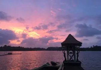 The Sunset from the River House
