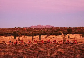 Uluru cameo ride at sunrise