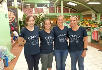 group photo in matching shirts 