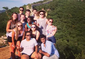 group photo at Great Wall of China
