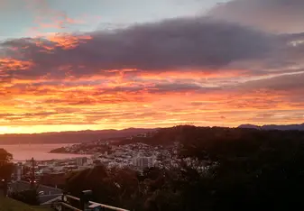 I woke up early almost every morning to catch these amazing sunrises over the city of Wellington from my front porch.