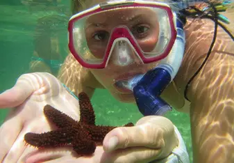 Snorkeling to find new field sites has its perks