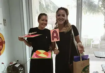 On our way to teach the children!