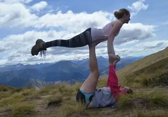 Acroyoga on Ben Lomond Track