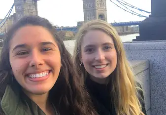 two girls at London Bridge