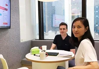 two colleagues in office