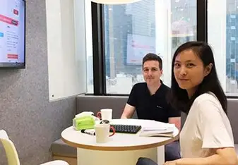 two colleagues in office