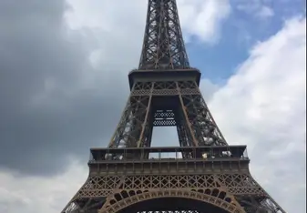 women at Eiffel Tower